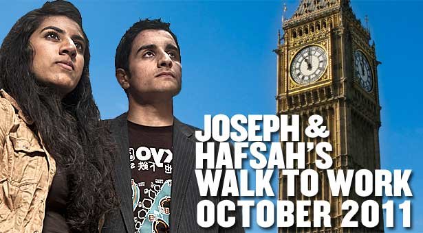 Joseph and Hafsah’s big walk to work